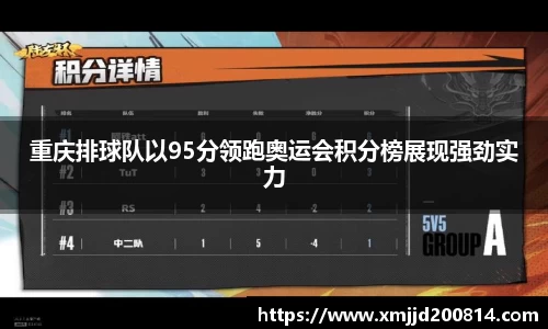 重庆排球队以95分领跑奥运会积分榜展现强劲实力